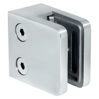 Držiak skla 45x45x26 mm, sklo 6-10,76 mm, AISI 304, plochý systém, satén