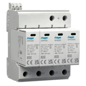 Hager Zvodič prepätia Typ 1+2 (B+C) 4P 50kA 1,2kV