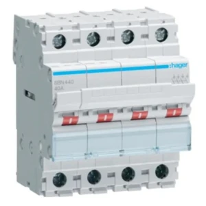 Hager Izolačný odpínač 3-Fázový 4P 40A 400V AC