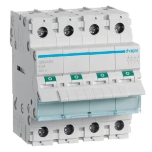 Hager Odpojovač izolačného spínača 3-fázový 4P 63A 400V AC
