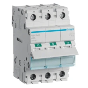 Hager Odpojovač izolačného spínača 3-fázový 3P 40A 400V AC