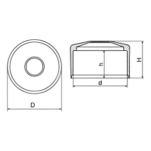 Krytka na plotový stĺpik 1 1/2" (Ø 48,3 mm), antracit