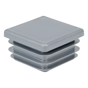 Záslepka do jaklu štvorcová 50×50 mm, sivá, hrúbka steny 3,5–5,0 mm