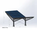 Prístrešok pre auto Fotovoltaická búda pre 2 vozidlá T Eco 11,4m x 3,3m Solárne parkovisko GPV-101-09 (3)