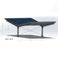 Prístrešok pre auto Fotovoltaická búda pre 4 vozidlá T 11,4m x 5,2m Solárne parkovisko GPV-101-13 (3)