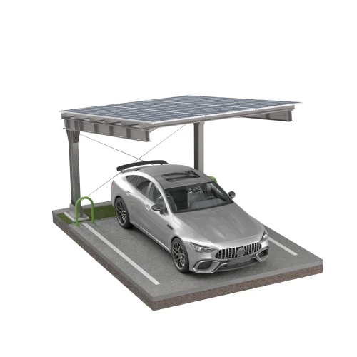 Prístrešok pre auto Fotovoltaická búda pre 1 vozidlo L 5,7m x 3,3m Solárne parkovisko GPV-101-06