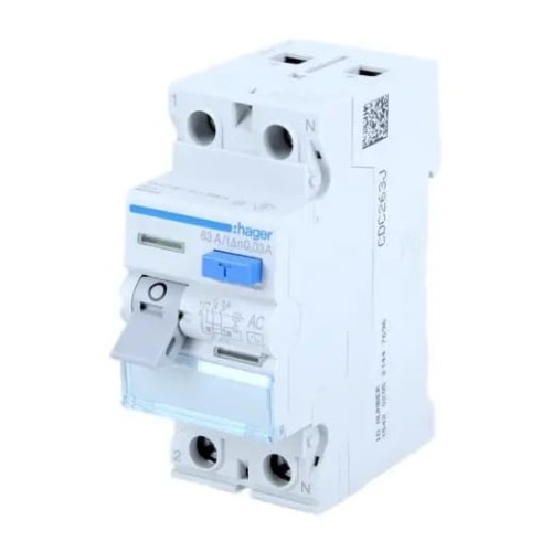 Zvyškový prúdový istič RCCB 40A 2P 30mA typ AC CDC240J HAGER GPV-401-32