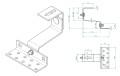 T-hák 120 mm (4-4-4) šírka 50 triedy 1.4016 nastaviteľný VARIO PV-08-41 (2)