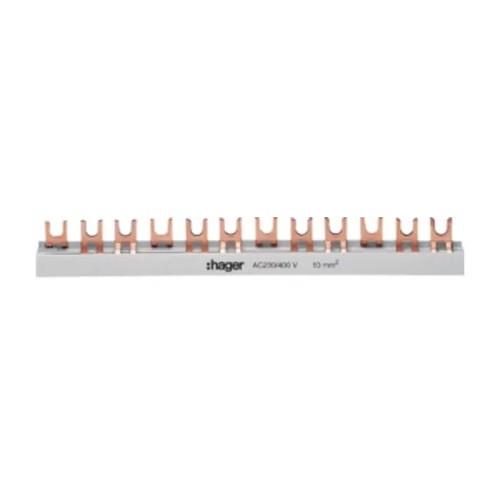 Hager Spojovacia koľajnica 3-pólový 57mod 10mm2 GPV-401-80