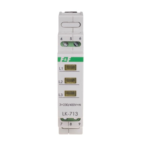F&F Filipowski Svetelná kontrolka 3×230 V+N 3xLED 3 farby GPV-401-82