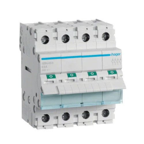 Hager Odpojovač izolačného spínača 3-fázový 4P 63A 400V AC GPV-401-106