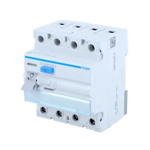 Hager Zvyškový prúdový istič 3P+N 63A 30mA typ AC GPV-401-107