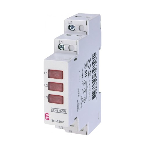 ETI Signálne svetlo 3 trojité SON H-3R indikujúce prítomnosť napätia GPV-401-117