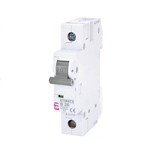 ETI Nadprúdový istič B 20A 1P 6kA ETIMAT6 002111517 ETI GPV-401-126