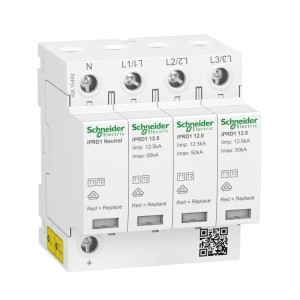 Schneider Electric Zvodič prepätia Typ 1+2 (Trieda B+C) 3P+N 12,5kA 1,5kV