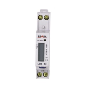 Zamel Jednofázový elektromer LCD 50A 1-modul