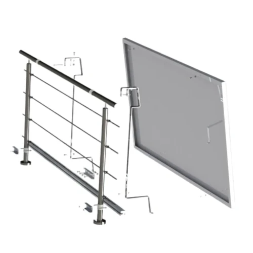 Balus 1 Fotovoltaická Montážna Sada na Balkónové Zábradlie GPV-200-01