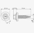 Skrutka do plechu 6,0×25 nerezová (bimetalová) GPV-14-01 (3)