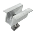 Stredová príchytka H25 L50 surová so skrutkou M8x20 a vložkou pre panely 30 mm PV-04-16
