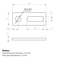 Montážny adaptér M12 80x30x5 trieda 1.4301 PV-07-07 (2)