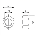 Matica šesťhranná M10 DIN 934 A4-80 000-064 (2)