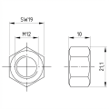 Šesťhranná matica M12 DIN 934 A4-80 000-067 (2)