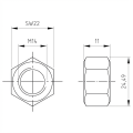 Matica šesťhranná M14 DIN 934 A4-80 000-072 (2)