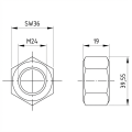 Šesťhranná matica M24 DIN 934 A4-80 000-075 (2)