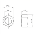 Šesťhranná matica M8 DIN 934 A4-80 000-063 (3)
