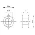 Matica šesťhranná M27 DIN 934 A4-70 000-076 (2)