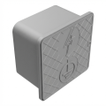 Stenová kontrolná skrinka 150x150x100mm z plastu sivá 000-173 (1)