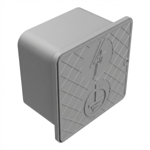 Stenová kontrolná skrinka 150x150x100mm z plastu sivá