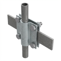 Uzemňovacia svorka 2-platňová pre okrúhle vodiče Fi14–20 mm a ploché do 40 mm