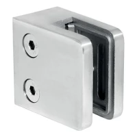 Držiak skla 45x45x26 mm, sklo 6-10,76 mm, AISI 304, plochý systém, satén