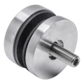 Bodový držiak skla fi 50/8/M10x50, sklo 8-17,52 mm, AISI 304, plochý systém, satén 000-266 (2)