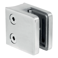Držiak skla obdĺžnikový 45x45x26 mm, sklo 6-10,76 mm, AISI 304, systém 42,4 mm, povrch lesk