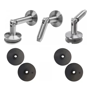 Systém sklenených prístreškov M12. 3-dielny, pre tiahlo fi 12mm, sklo 8-17,52mm (aisi304, univerzálny, satén)