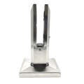 Zvislý držiak skla spigot 50x50/100x100 mm sklo 12-17,52 mm AISI 304 satén 000-291 (1)