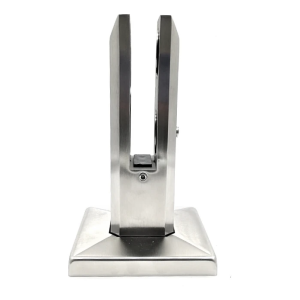 Zvislý držiak skla Spigot 50x50/100x100 mm. sklo 12-17.52 mm. AISI 304 satén