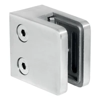 Držiak skla 45x45x26 mm, sklo 6-10,76 mm, AISI 316, plochý systém, satén