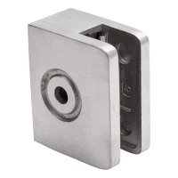 Koncový držiak skla 60x50x28 mm sklo 8-10 mm, AISI 304 satén plochý systém