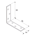 Nábytková uholnica KW 30 30x30x14x1,5 pozinkovaná žiarovým zinkovaním 000-350 (4)
