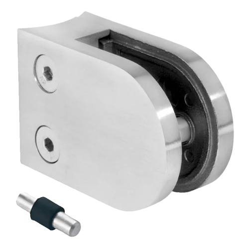 Držiak skla 50x40x26 mm s pinom, sklo 6-10,76 mm, AISI 304, systém 42,4, lesk 000-264 (1)