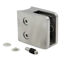 Držiak skla 8-12,76 mm 52x52x32 mm konzola a pin AISI 304 systém 42,4 mm satén