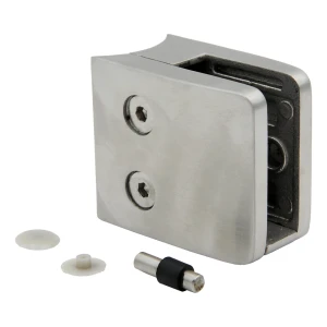 Držiak skla 8-12,76 mm 52x52x32 mm konzola a pin AISI 304 systém 42,4 mm satén