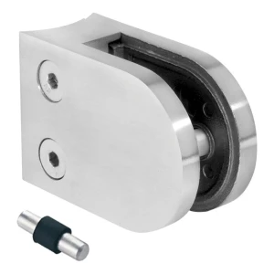 Držiak skla 6-12,76 mm 63x45x30 mm pin AISI 304 systém 42,4 mm satén