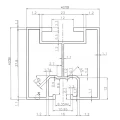 Hliníkový profil 195 cm 40x40 mm pre kladivové skrutky PV-01-15 (3)