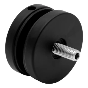 Bodový držiak na sklo 8-17,52 mm fi 50/8/M8x45 AISI 304 plochý systém čierny