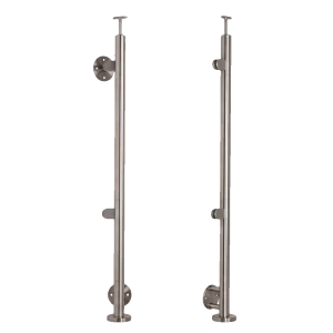 Koncový stĺpik ľavý fi 42,4x1230mm AISI304 bočné upevnenie satén
