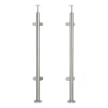 Rohový zábradlový stĺpik na sklo fi 42,4x1060/1102,4mm 4 uchytenia brúsený 000-559 (1)